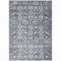 Laearis Blue Washable Indoor-Outdoor Rug