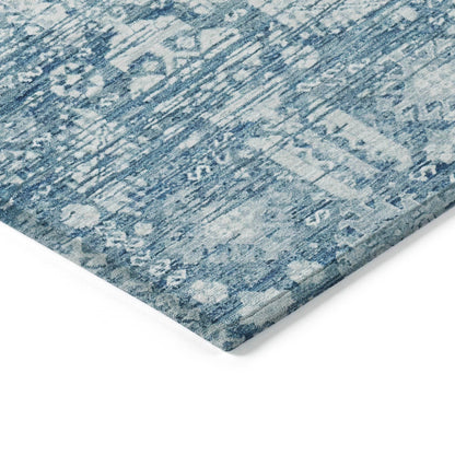Laearis Denim Washable Indoor-Outdoor Rug