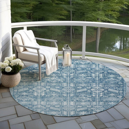 Laearis Denim Washable Indoor-Outdoor Rug