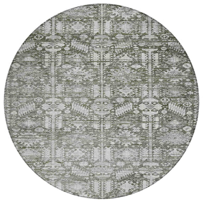 Laearis Gray Washable Indoor-Outdoor Rug