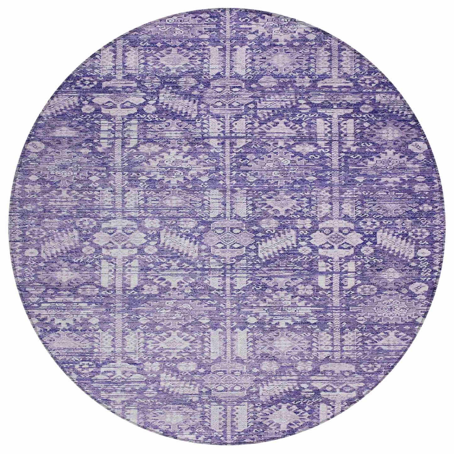 Laearis Purple Washable Indoor-Outdoor Rug
