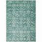Laearis Teal Washable Indoor-Outdoor Rug
