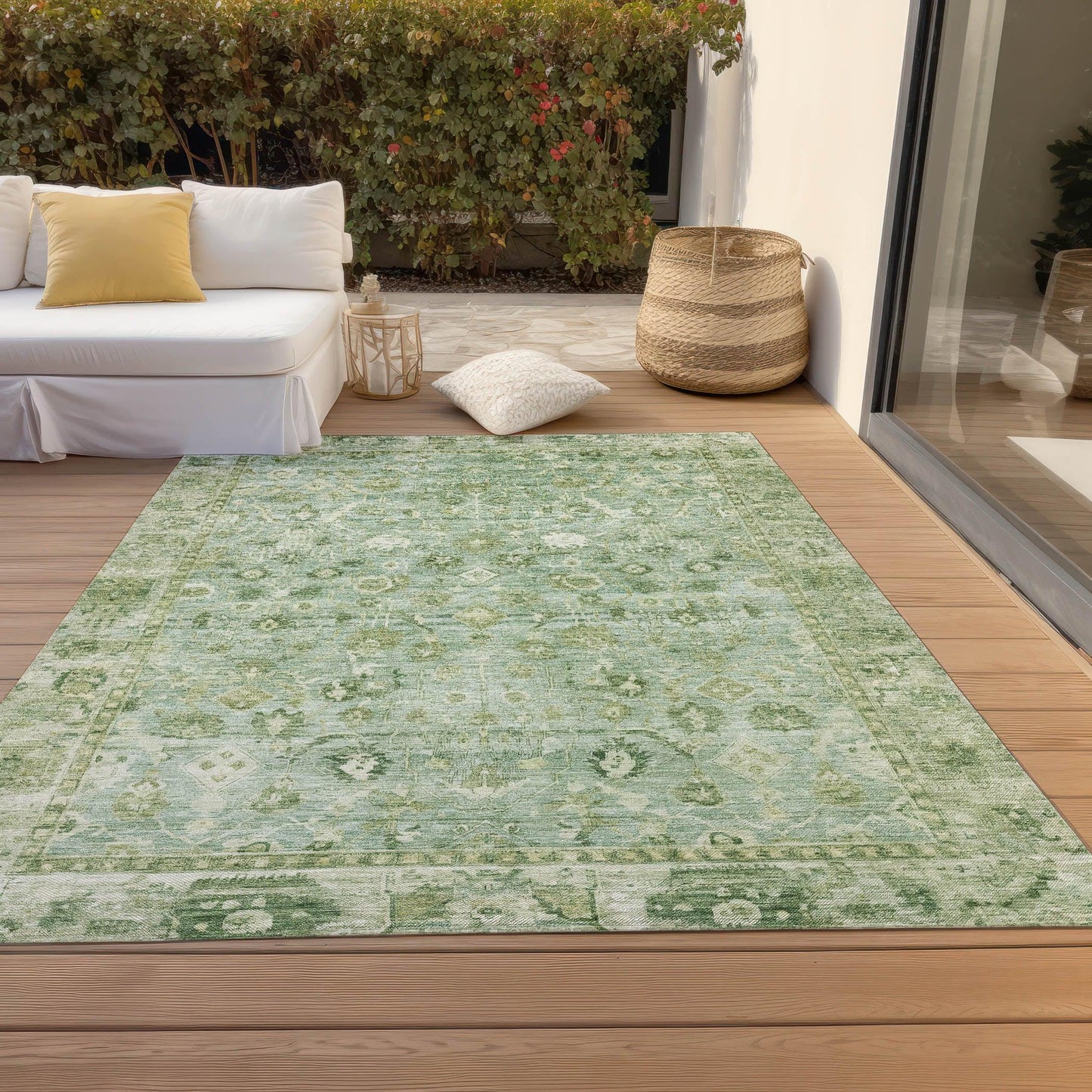 Laeel Aloe Washable Indoor-Outdoor Rug