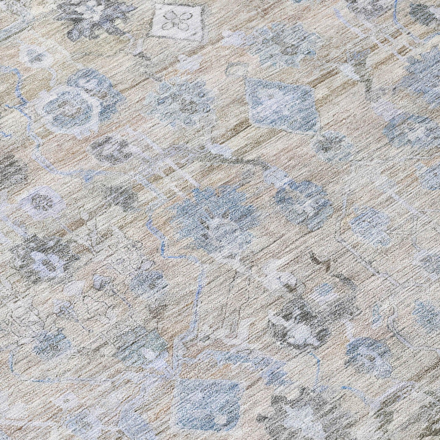 Laeel Beige Washable Indoor-Outdoor Rug