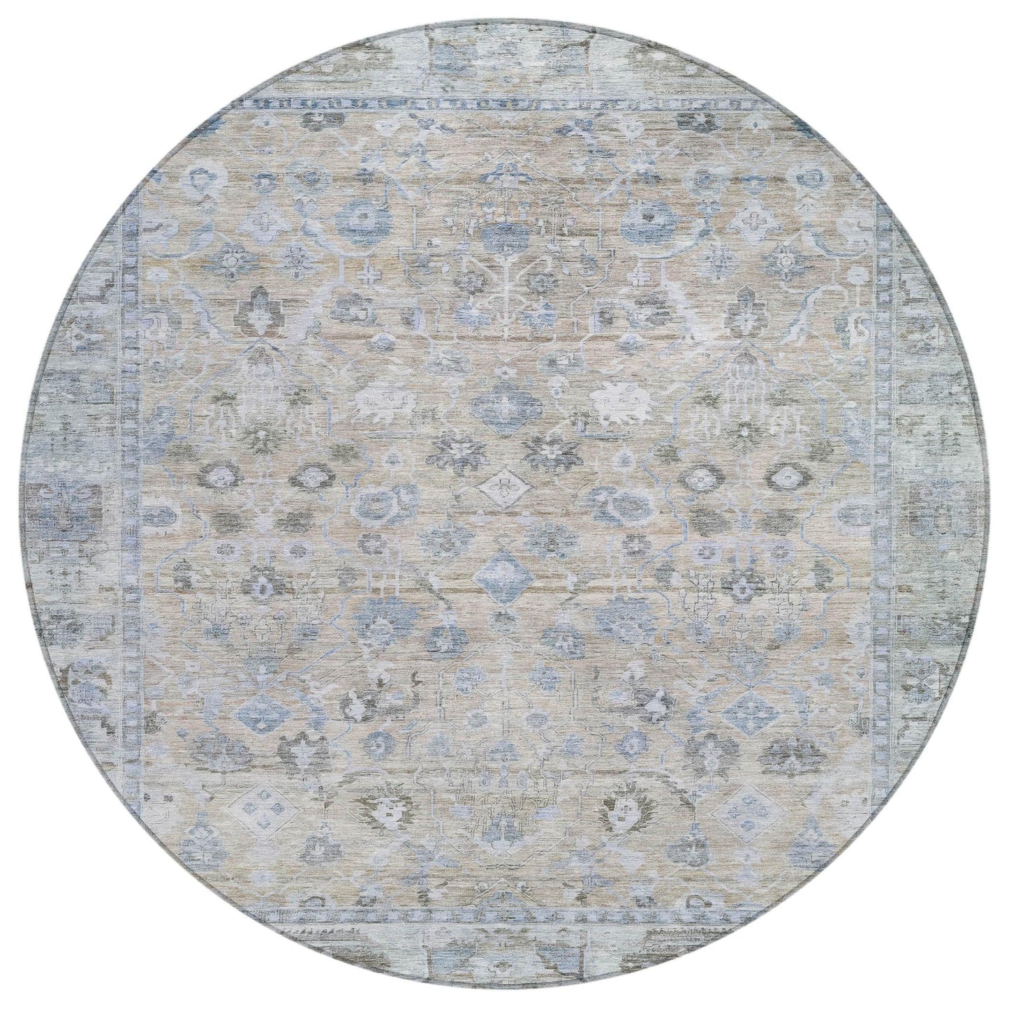 Laeel Beige Washable Indoor-Outdoor Rug