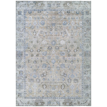 Laeel Beige Washable Indoor-Outdoor Rug
