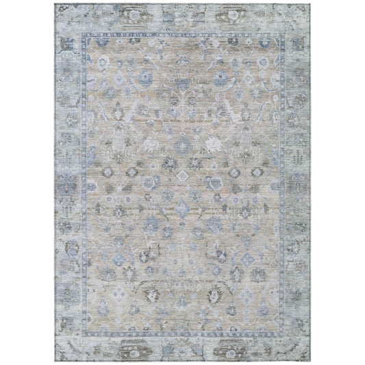 Laeel Beige Washable Indoor-Outdoor Rug