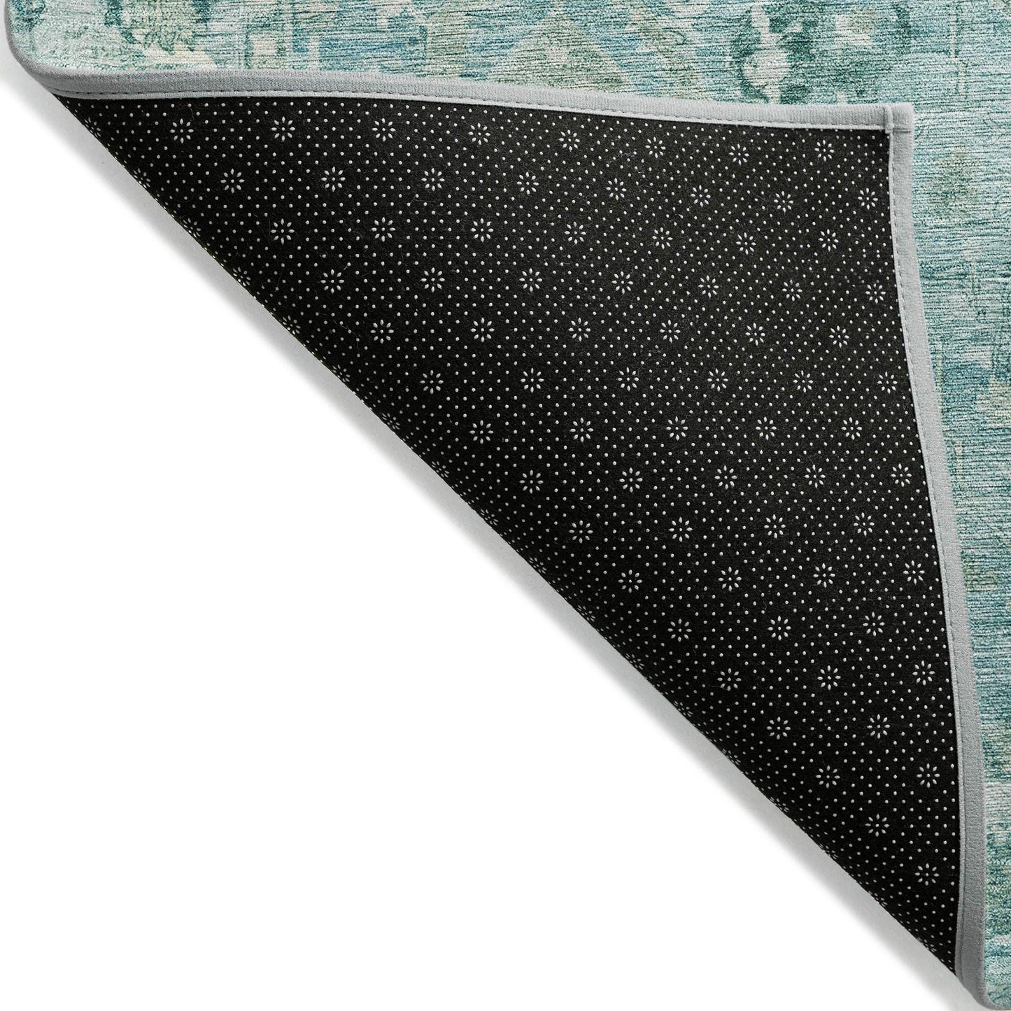 Laeel Blue Washable Indoor-Outdoor Rug