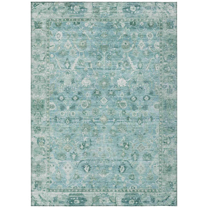 Laeel Blue Washable Indoor-Outdoor Rug