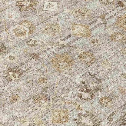 Laeel Brown Washable Indoor-Outdoor Rug