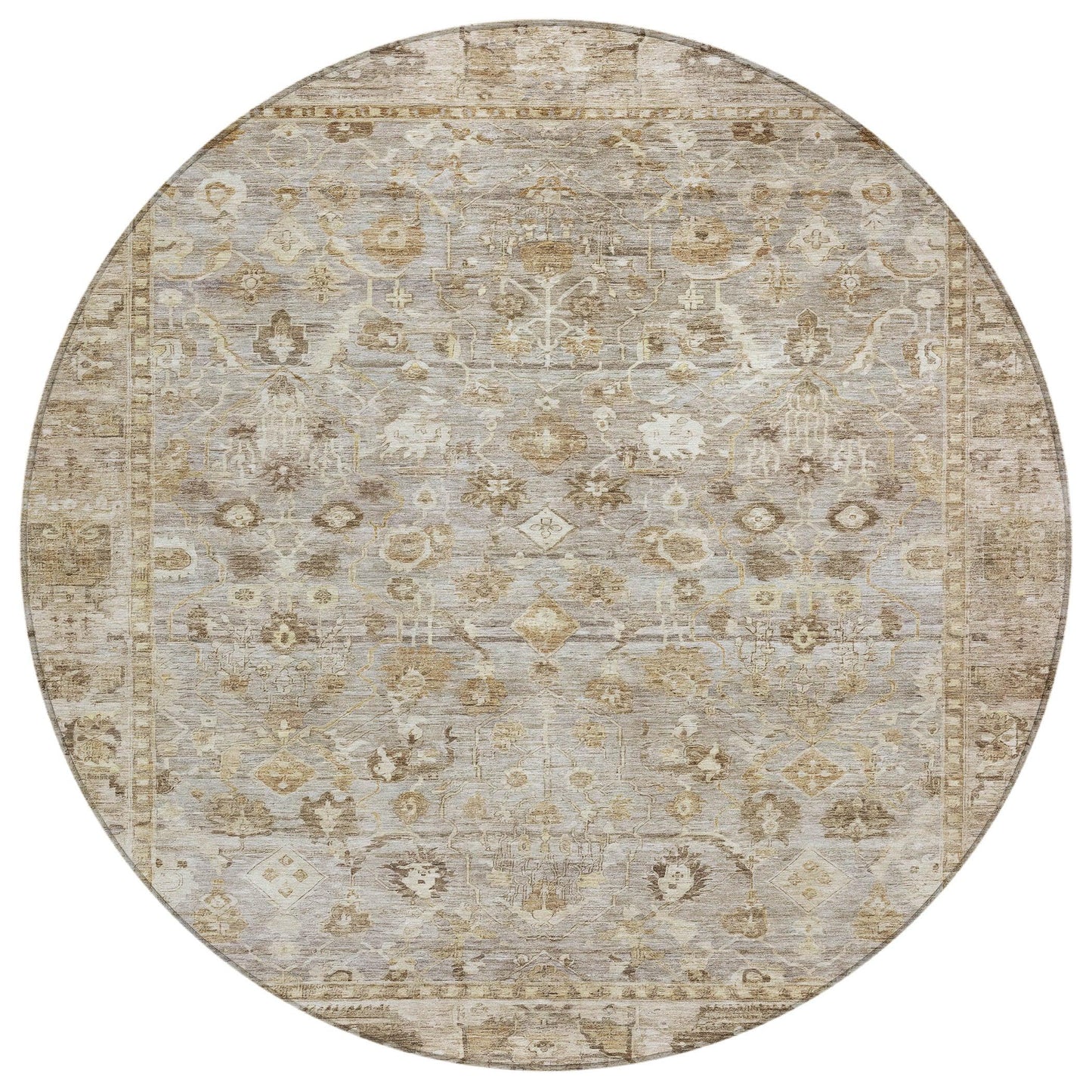 Laeel Brown Washable Indoor-Outdoor Rug