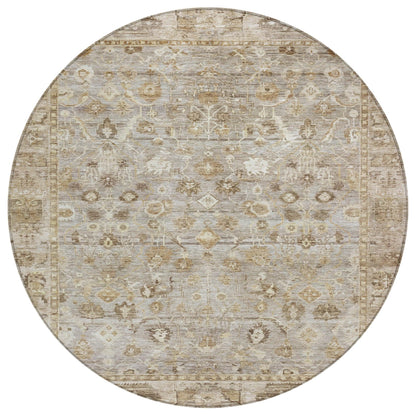 Laeel Brown Washable Indoor-Outdoor Rug