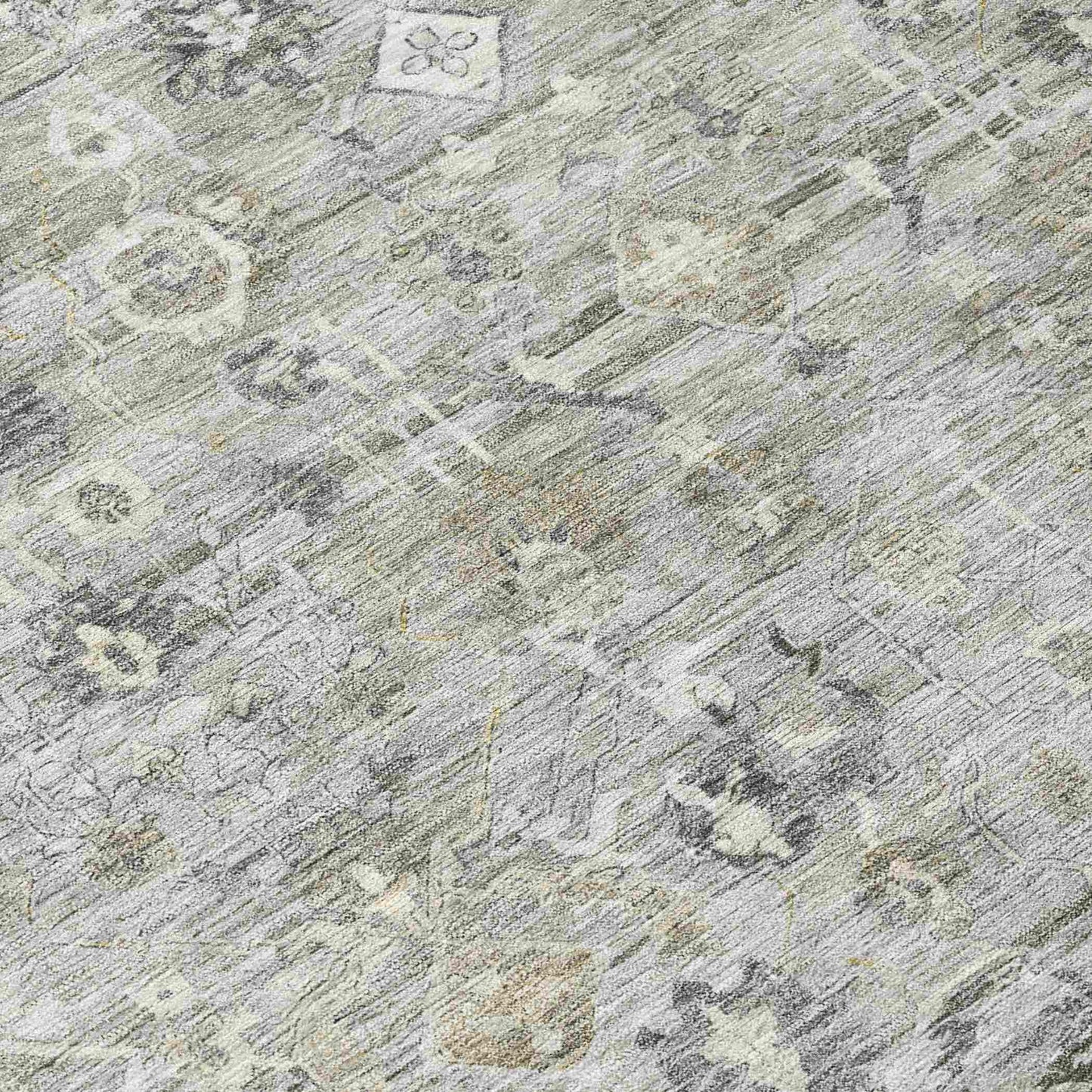 Laeel Gray Washable Indoor-Outdoor Rug