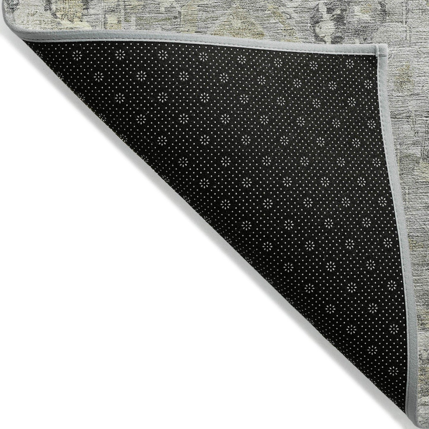 Laeel Gray Washable Indoor-Outdoor Rug