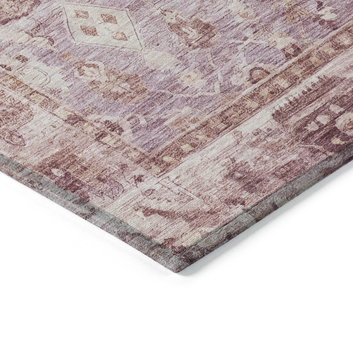 Laeel Pink Washable Indoor-Outdoor Rug