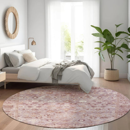 Laeel Pink Washable Indoor-Outdoor Rug