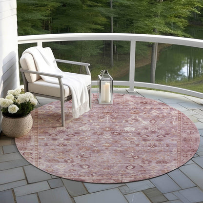 Laeel Pink Washable Indoor-Outdoor Rug