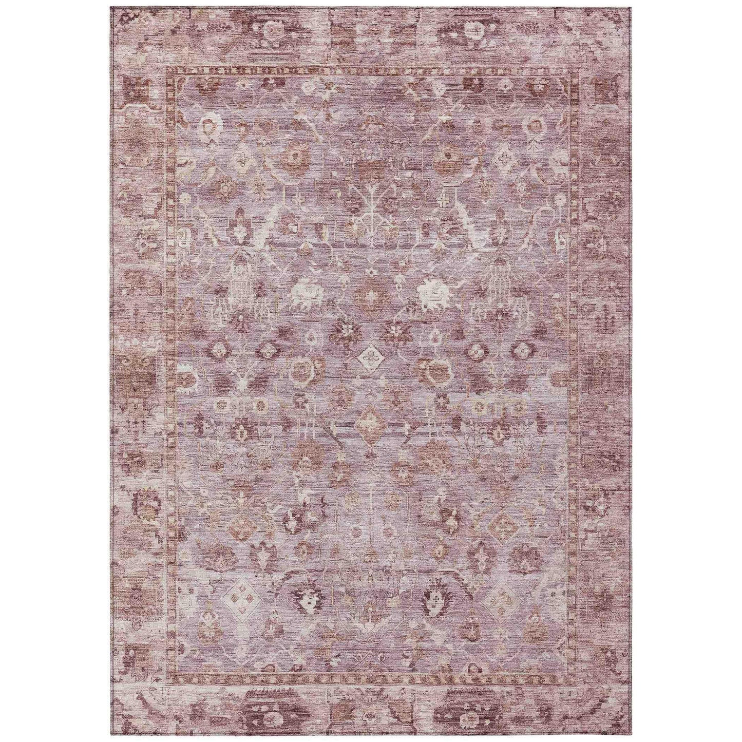 Laeel Pink Washable Indoor-Outdoor Rug