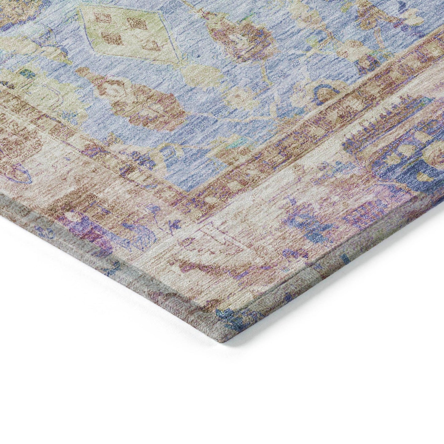 Laeel Seafoam Washable Indoor-Outdoor Rug