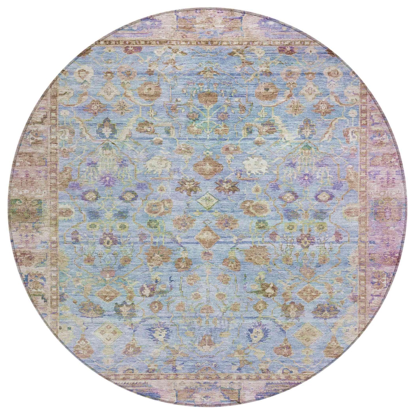 Laeel Seafoam Washable Indoor-Outdoor Rug