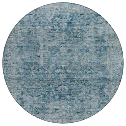 Laeon Blue Washable Indoor-Outdoor Rug