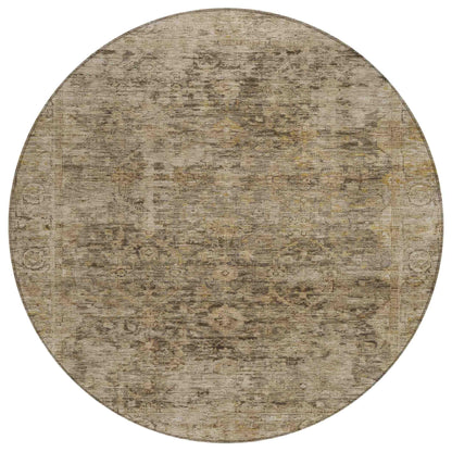 Laeon Brown Washable Indoor-Outdoor Rug