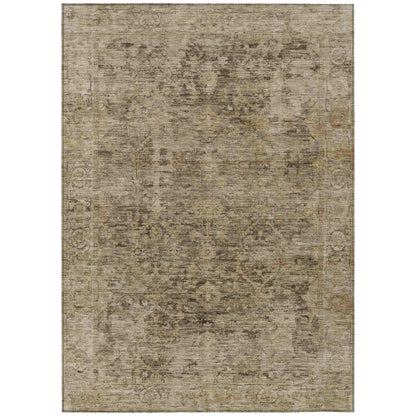 Laeon Brown Washable Indoor-Outdoor Rug