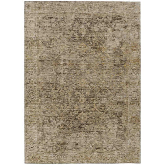 Laeon Brown Washable Indoor-Outdoor Rug