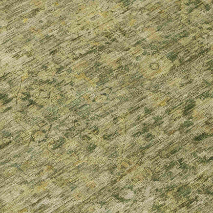 Laeon Green Washable Indoor-Outdoor Rug