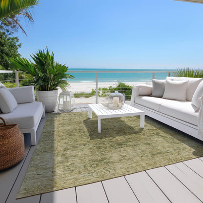 Laeon Green Washable Indoor-Outdoor Rug