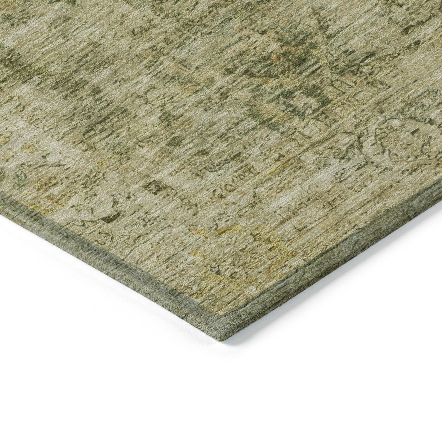 Laeon Green Washable Indoor-Outdoor Rug