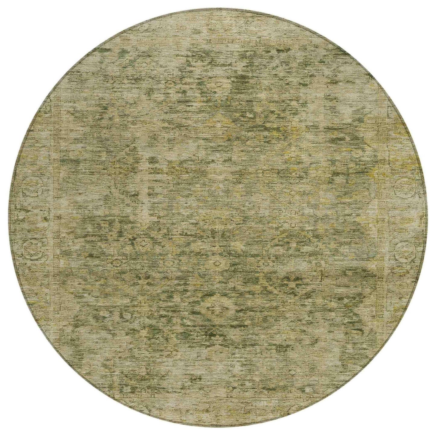 Laeon Green Washable Indoor-Outdoor Rug