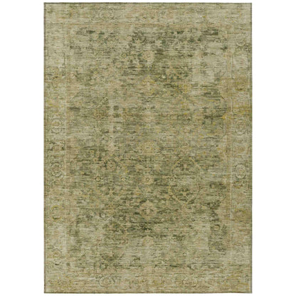 Laeon Green Washable Indoor-Outdoor Rug