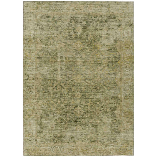 Laeon Green Washable Indoor-Outdoor Rug
