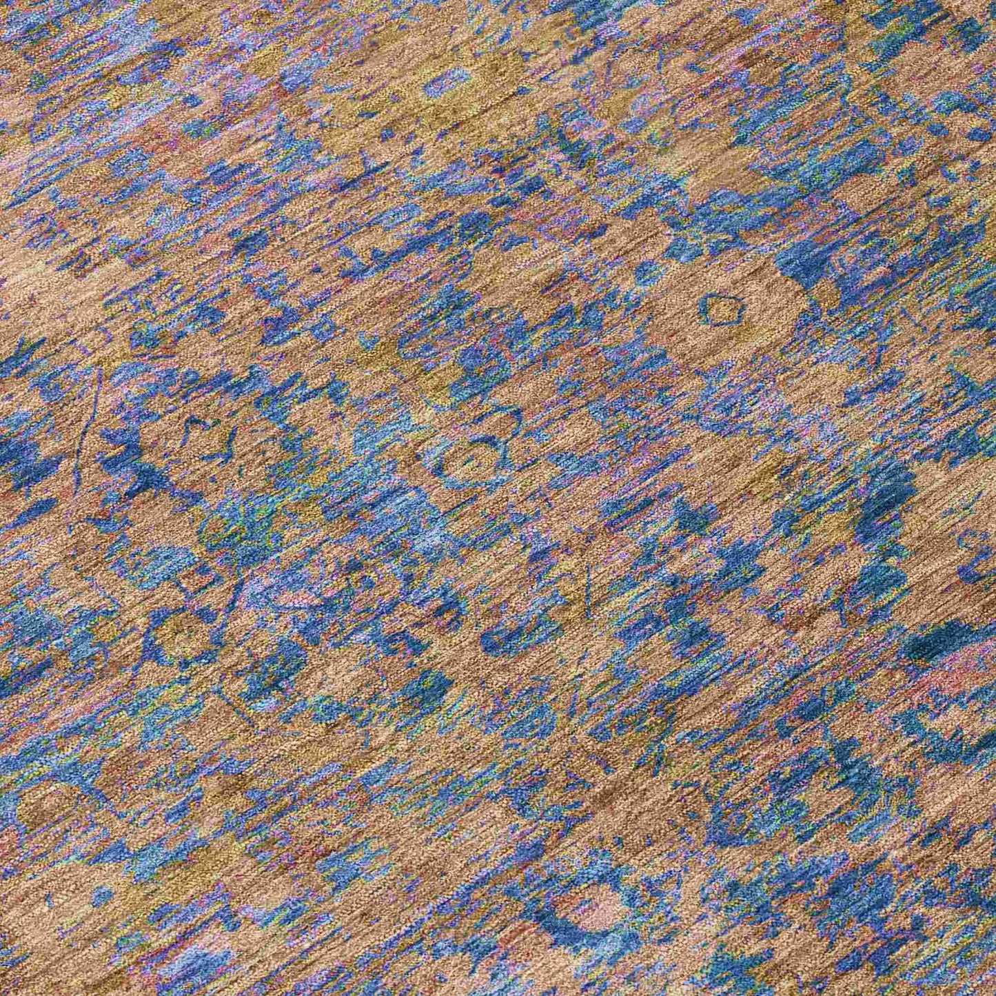 Laeon Navy Washable Indoor-Outdoor Rug