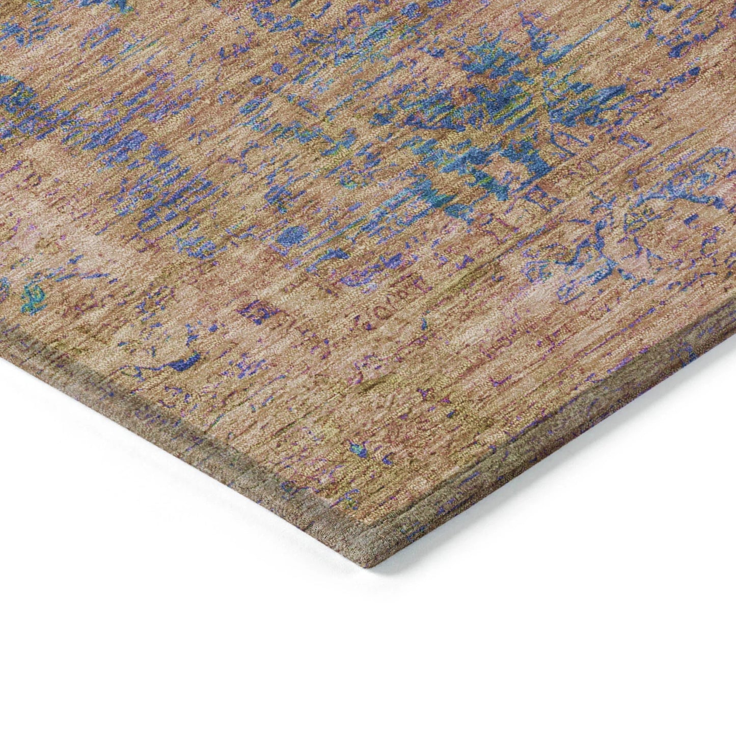 Laeon Navy Washable Indoor-Outdoor Rug