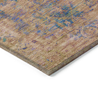 Laeon Navy Washable Indoor-Outdoor Rug