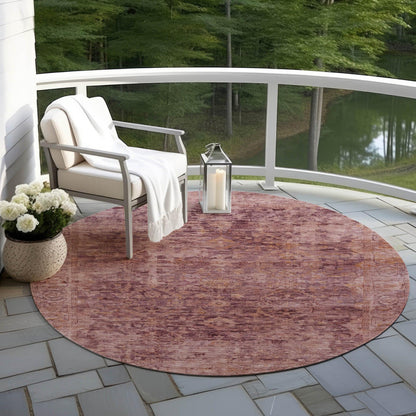 Laeon Red Washable Indoor-Outdoor Rug