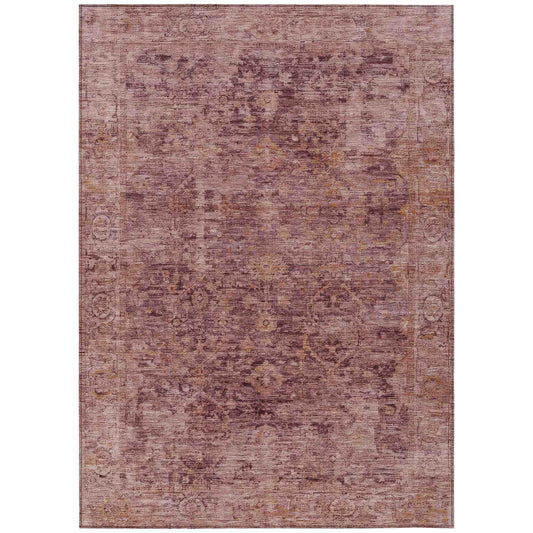 Laeon Red Washable Indoor-Outdoor Rug