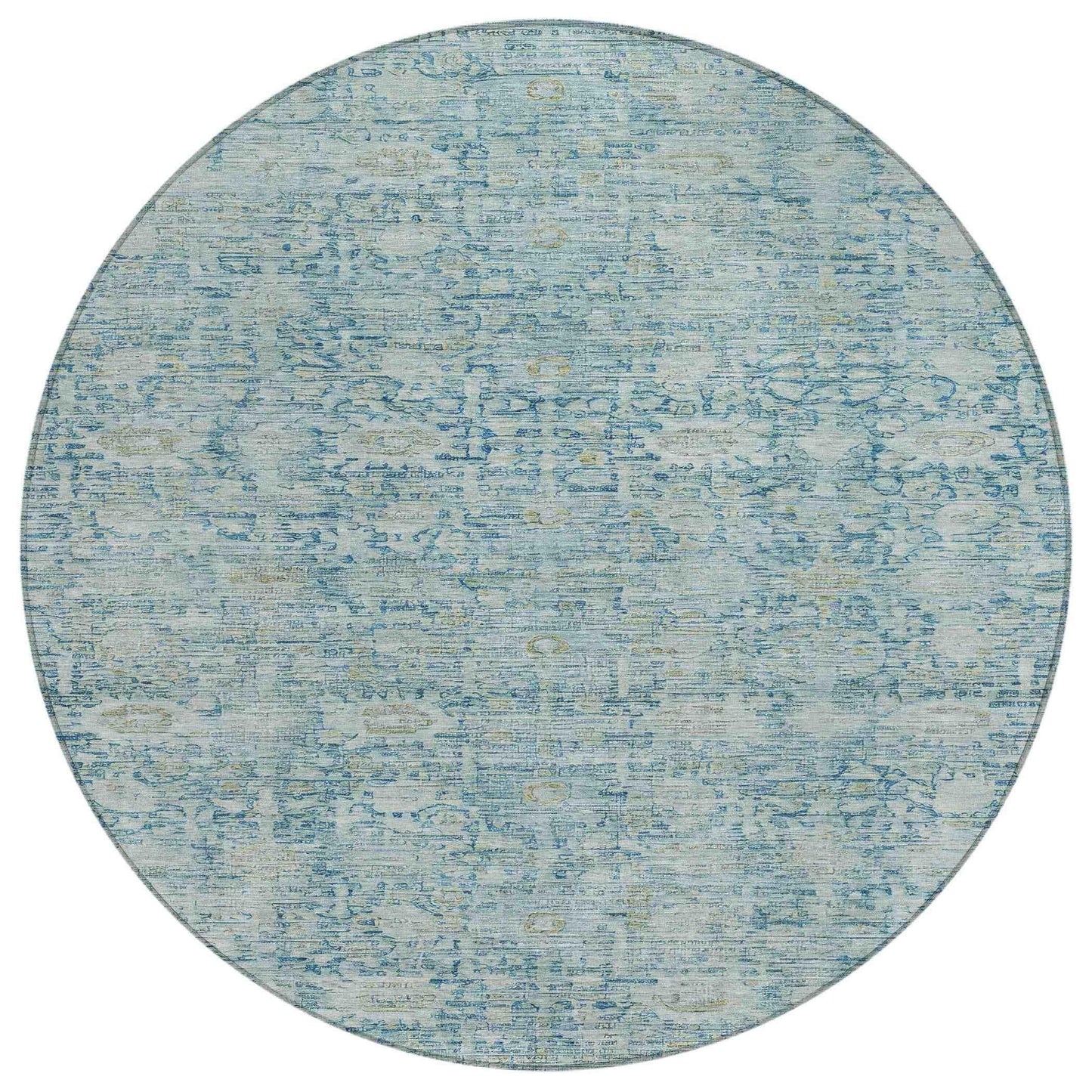Laeora Blue Washable Indoor-Outdoor Rug