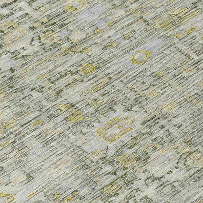 Laeora Gray Washable Indoor-Outdoor Rug