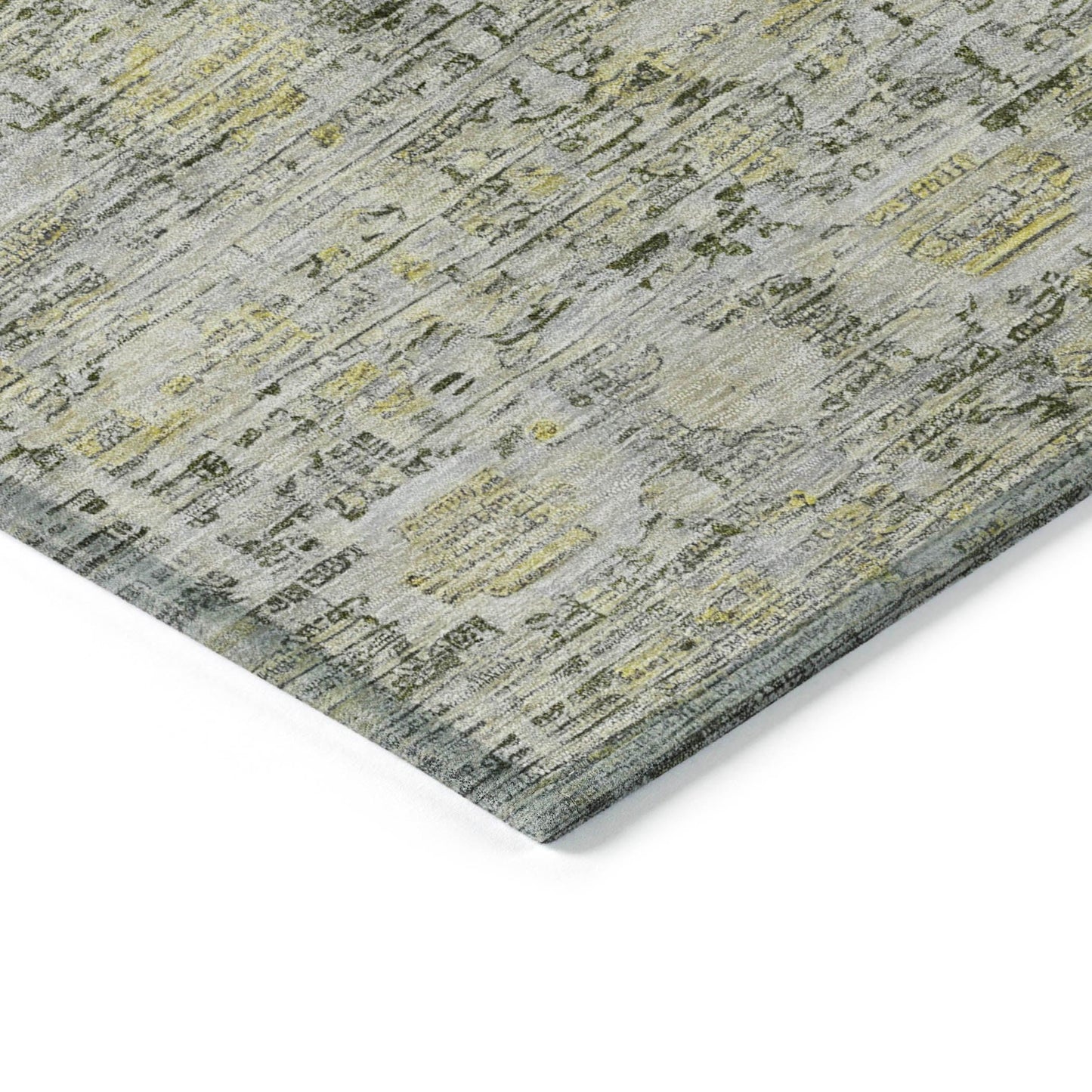 Laeora Gray Washable Indoor-Outdoor Rug