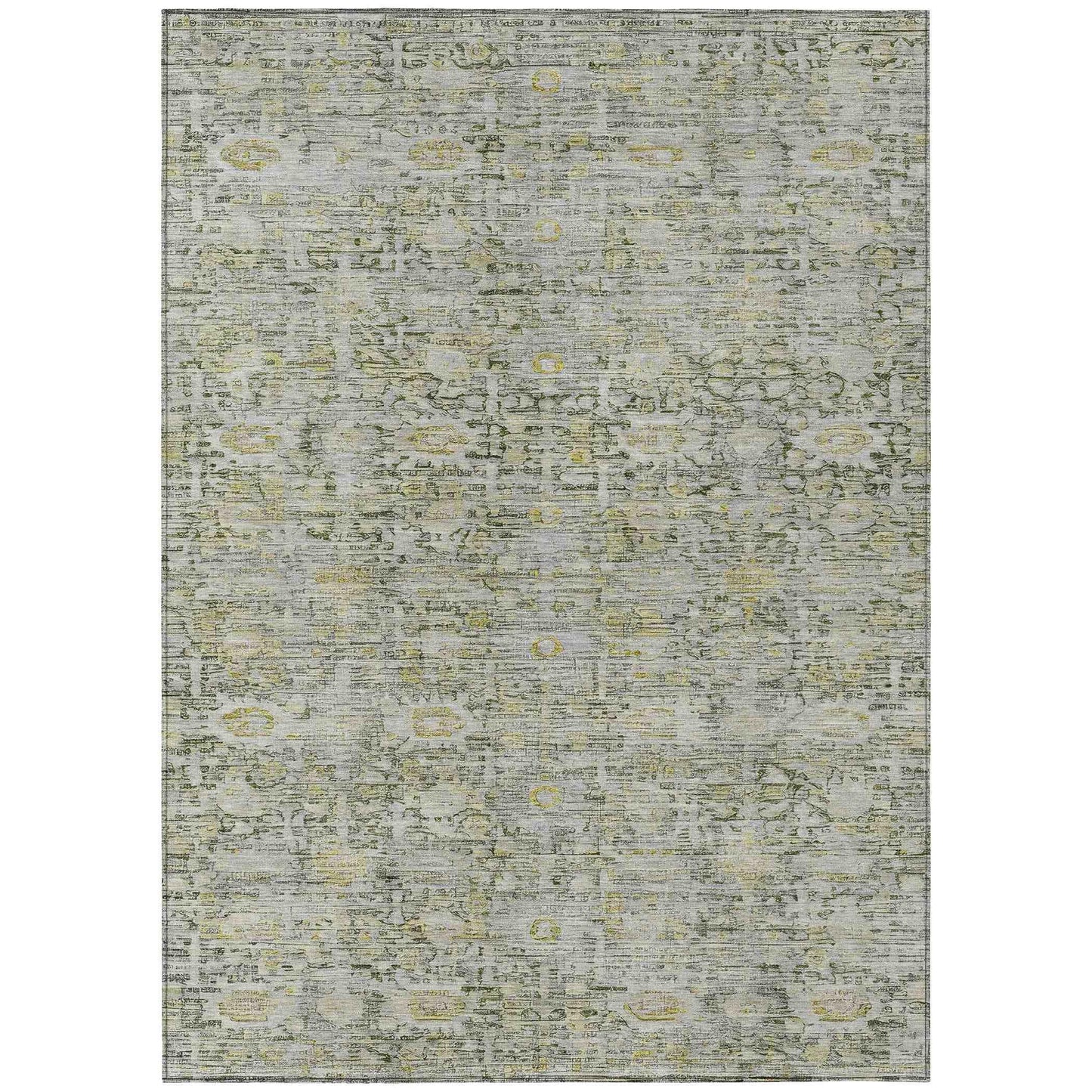 Laeora Gray Washable Indoor-Outdoor Rug