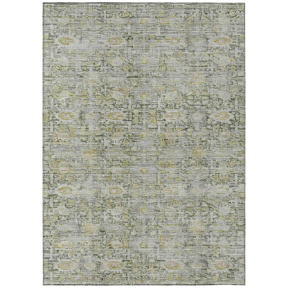 Laeora Gray Washable Indoor-Outdoor Rug