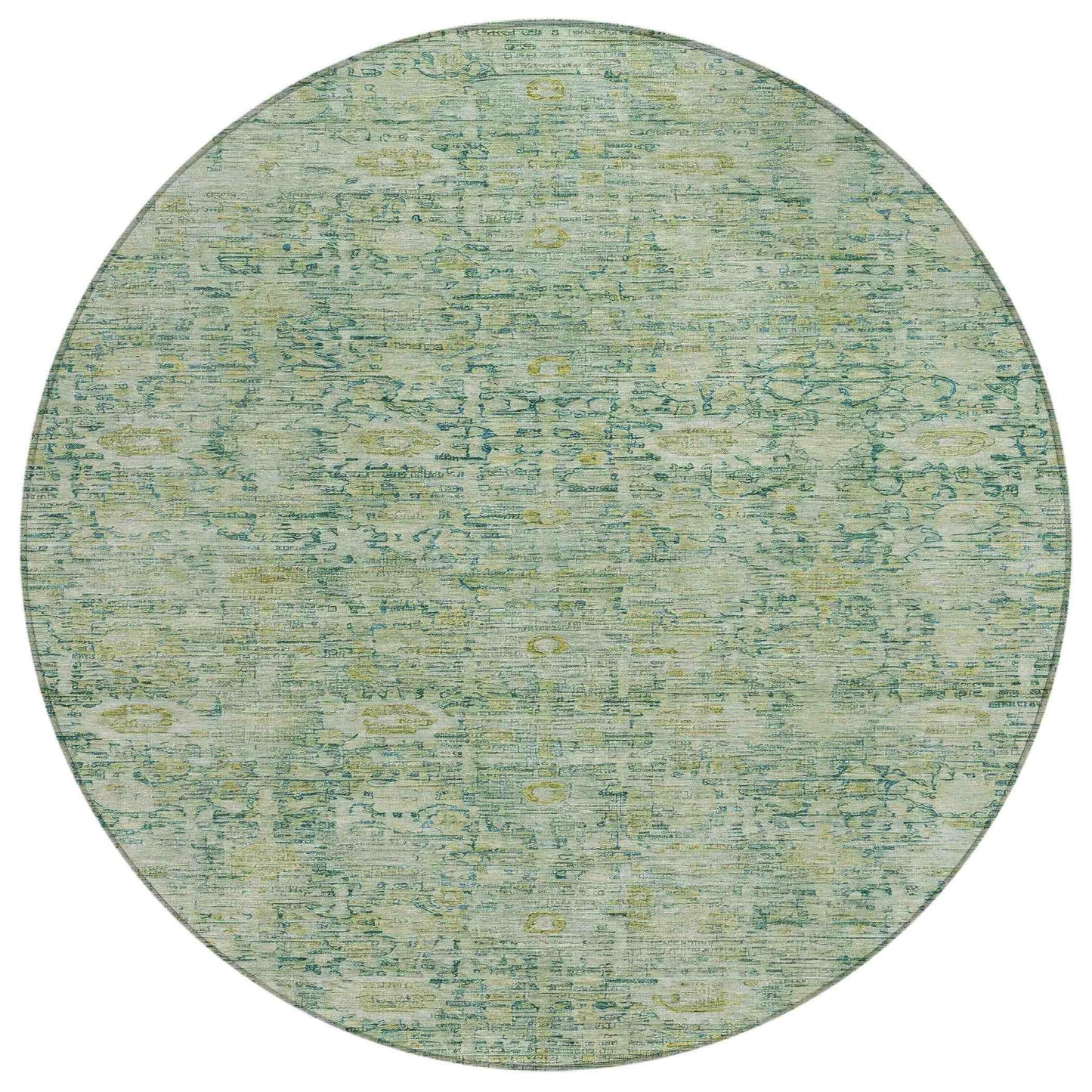 Laeora Green Washable Indoor-Outdoor Rug