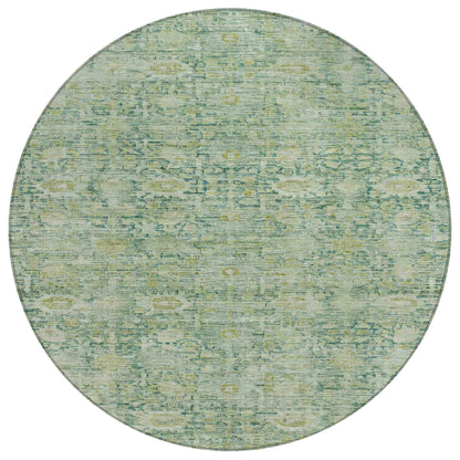 Laeora Green Washable Indoor-Outdoor Rug