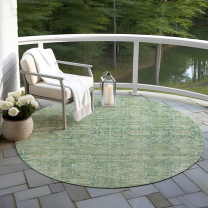 Laeora Green Washable Indoor-Outdoor Rug
