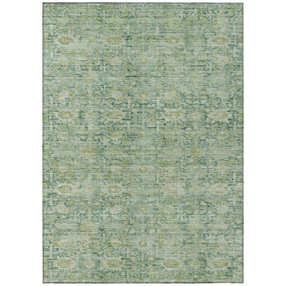 Laeora Green Washable Indoor-Outdoor Rug