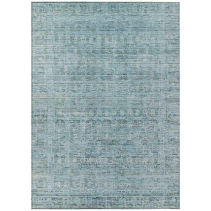 Laeoril Blue Washable Indoor-Outdoor Rug