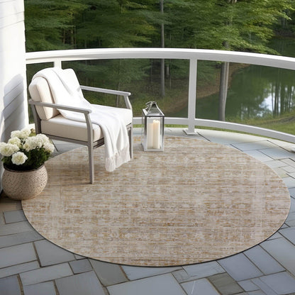 Laeoril Brown Washable Indoor-Outdoor Rug